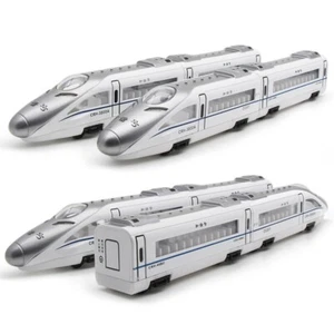 4pcs Train Model High-speed Rail Pull Back Toys Car Model Toy For Kids Gift New - Picture 1 of 8
