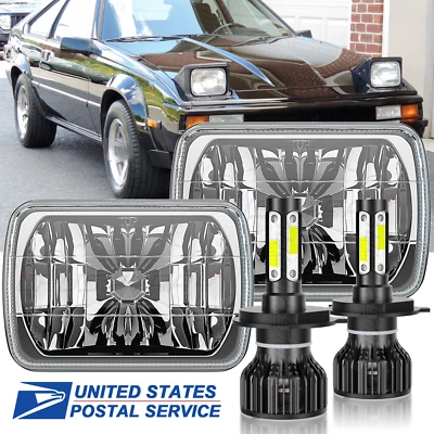 Pair Fit Nissan 300ZX 1984-1986 - 7 Inch Round Led Headlights Hi/Lo Beam - Image 1 of 4