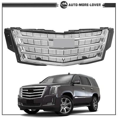 Front Bumper Grille Chrome Plastic For 2015-2020 Cadillac Escalade 23405570 - Imagem 1 de 4
