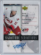 2007-08 Upper Deck Signature Sensations Eric Staal AUTO - Carolina Hurricanes