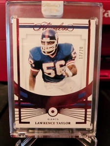 2021 Panini Flawless LAWRENCE TAYLOR Ruby Red Encased Giants SSP 17/20🔥 RARE! - Picture 1 of 3