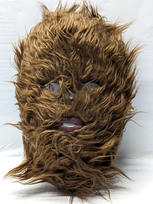 Star Wars Chewbacca Furry Plastic Mask Halloween Costume Rubies Costume Co. - Image 1 of 3