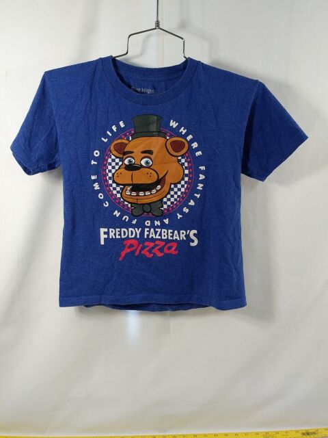 Fnaf Freddy Fazbear's Pizza Flyer Boy's Heather Grey T-shirt : Target