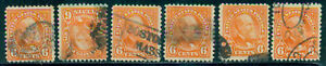 SCOTT # 558, USED, FINE, 6 STAMPS, GREAT PRICE!