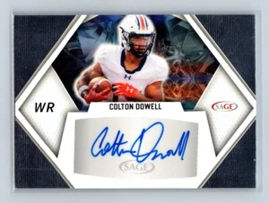 Autógrafo de fútbol americano Sage 2023 Colton Dowell # A-CD - Imagen 1 de 2