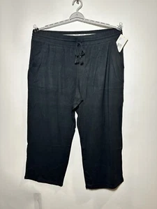 Women's Plus Size Beautifully Soft Cropped Pajama Pants - Stars Above Black 4X - Picture 1 of 2