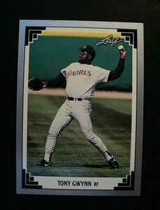 1991 Leaf #290 Tony Gwynn San Diego Padres Baseball Card AUCT#4977