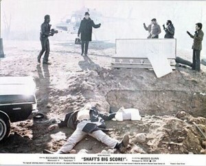 Shaft's Big Score original lobby card rICHARD rOUNDTREE and dead body on ground