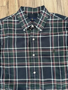 Polo Ralph Lauren Herren Hemd Large grün blau kariert Langarm Button Down - Bild 1 von 7