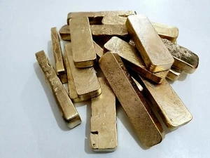 1209 Grams Scrap gold bar for Gold Recovery Melted Different Computer Coin Pins - Picture 1 of 6