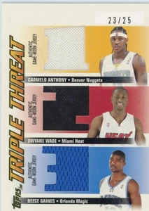 2003 Topps Jersey Edition Carmelo Anthony Dwyane Wade #TT4 Triple Jersey /25 - Picture 1 of 2
