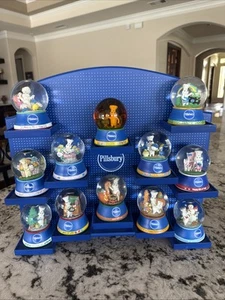 Selten NOS Willabee & Ward Pillsbury Dough Boy Urlaub Schneekugel Display 12 Kugeln - Bild 1 von 17
