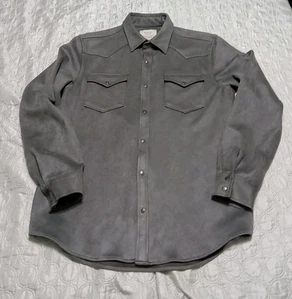 Rye51 The Wyatt Mircosuede Hemdjacke grau Größe 44 - Bild 1 von 7