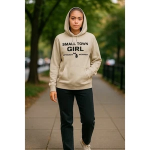 Small Town Girl Up North Michigan Hoodie Sweatshirt Pullover Women's Large - Picture 1 of 11