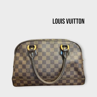 LOUIS VUITTON Handbag Mini Boston Bag Brown Damier Duomo N60008 Canvas Used - Image 1 of 4