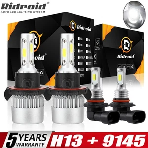 Kit combinado de faros LED altos/bajos + faros antiniebla 4 bombillas para Ford F150 2004-2014 6000K - Imagen 1 de 24