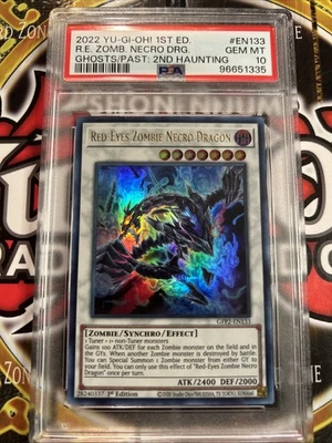 YuGiOh RED-EYES ZOMBIE NECRO DRAGON #GFP2-EN133🔥PSA 10🔥1st ED-2022 ULTRA RARE - Image 1 of 4