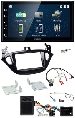 Kenwood 2DIN Bluetooth Lenkrad USB DAB Autoradio für Opel Adam ab 2013 Corsa E - Bild 1 von 4