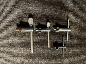 4 total -CHUCK KEYS — K3 and K30 JACOBS Chuck Key - ALMOND no2 key -unnamed key - Picture 1 of 5