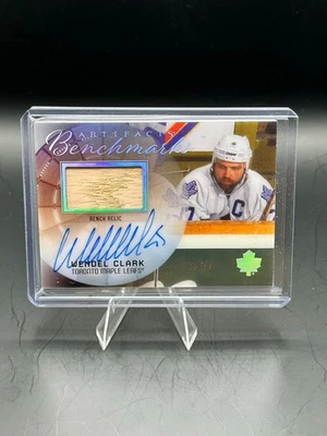 2025-26 UD Artifacts – Benchmarks Wendel Clark Auto – Toronto Maple Leafs Legend - Image 1 of 2