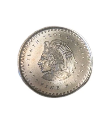 (3) -  1/10 Oz Aztec Calendar Silver Round - Golden State Mint - Image 1 of 2