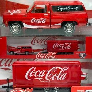 M2 Machines Coca Cola hauler 1973 Chevrolet C10 W/ Cap Squarebody & 1957 Nomad - Picture 1 of 4