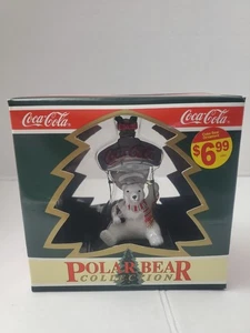 VINTAGE COCA-COLA ORNAMENT:”POLAR BEAR ON A BOTTLE OPENER” POLAR BEAR - Picture 1 of 7