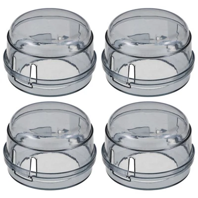 4 Pcs Gas Hob Knobs Covers Switch Kitchen Stove Protector Lock Baby Oven Child - Image 1 of 4