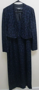 ONYX NITE Wendye Chaitin blau ärmelloses Maxikleid mit Bolero-Jacke - Größe 16 - Bild 1 von 7