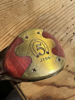 复古 Power Bilt J70 Persimmon 5 木质女式或儿童 37 英寸右手 — 第 1/4 张图片