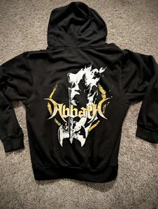 ABBATH Black Metal Zip-up Hoodie. Front And Back Print. Size SM - Picture 1 of 5