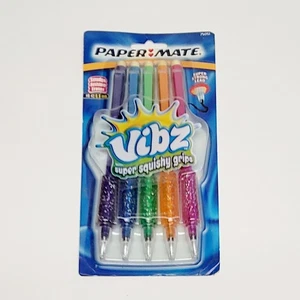 2004 Paper Mate Vibz Mechanical Pencil .9 mm Squishy Cushion Grip Newell 5pk - Picture 1 of 3