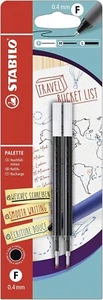 STABILO PALETTE B-55618 Gel Retráctil Pluma Recarga F 0.4mm - Pack de 2 - Negro - Imagen 1 de 2