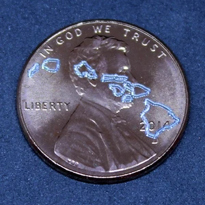 Lucky penny with Hawaii engraved - Picture 1 of 1