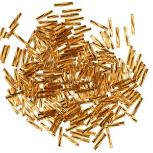 Stiftperle mit Silbereinzug Twisted 2x10mm gold, 17g - Bild 1 von 1