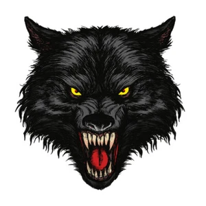 Calcomanía de vinilo en forma de cabeza de lobo parachoques portátil hombre lobo horror Halloween - Imagen 1 de 1