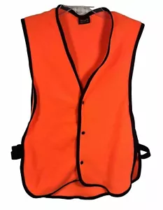 VTG Dick’s Sporting Goods Fleece Blaze Orange Hunting Vest - Adjustable - Picture 1 of 11