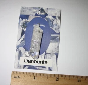 1,4" SCHÖNER A+ DANBURIT KRISTALL SPITZE STERLINGSILBER DRAHT WICKEL ANHÄNGER *5 - Bild 1 von 10
