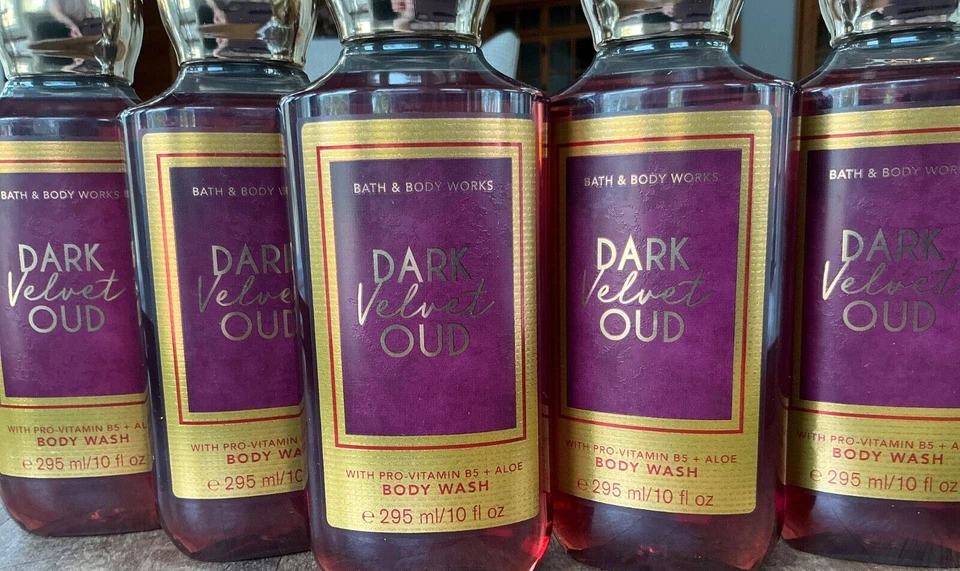 5 DARK VELVET OUD Aloe & Pro Vitamin B 10oz Shower Gel WASH Bath and Body Works - Image 1 of 1