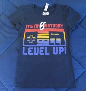 Nintendo It's My 8 Birthday Level Up Girls Size Small - Picture 1 of 3