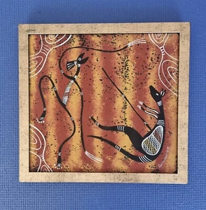 Aboriginal artist Michael (Garmarroongoo) HUDDLESTON , framed ready to hang - Picture 1 of 10