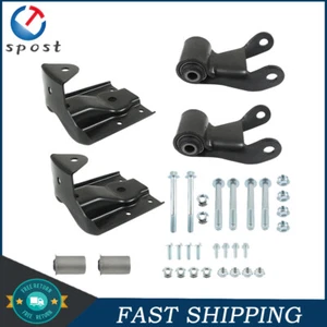 Rear Leaf Spring Shackle And Bracket Hanger Set For 1999-15 Chevy GMC 4.8L 5.3L - Picture 1 of 12