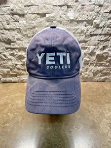 Yeti Coolers Gorra de Béisbol Sombrero Azul Gris Ajustable Snapback Malla Camionero LEER - Imagen 1 de 10