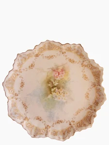 Antico Marchio di Registrazione Dulton Burslem Circa 1891 Piatto Floreale Inghilterra 8,6'' - Foto 1 di 11
