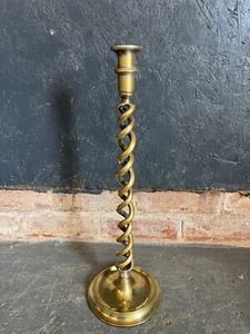 Candelabro Vintage Bronce, Diseño Torcido Cebada Abierta, 50cm. - Imagen 1 de 9
