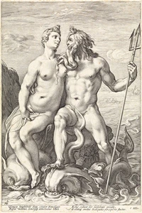 Neptune and Amphitrite by Hendrick Goltzius 75cm x 50cm Canvas Print - Bild 1 von 1