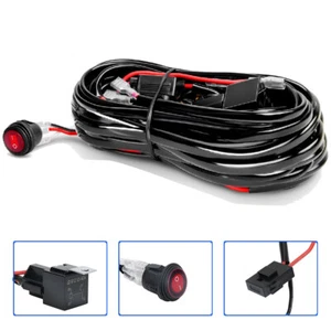 12V 40A Wiring Harness Kit Fuse ON OFF Switch Relay For LED Fog Work Light Bar - Picture 1 of 9