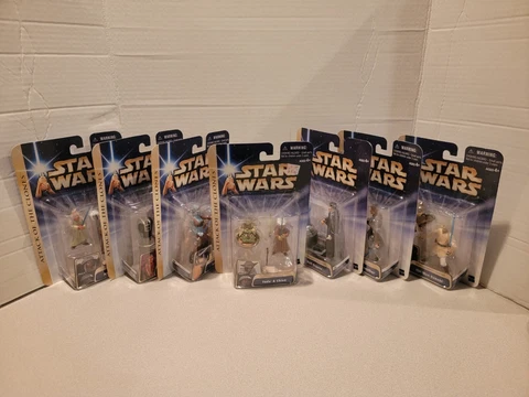 Star Wars Attack Of The Clones Lot of 7 Yoda,Anakin,Ayy Vida,Obi Wan Kenobi more Cover