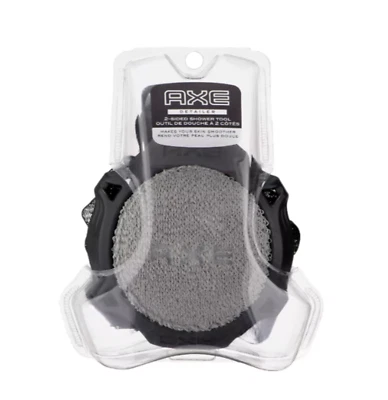AXE Detailer Herramienta de Ducha de 2 Caras Hombres Puf Corporal Depurador Esponja Negro/Gris Foto 1 de 4