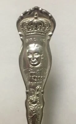 Cuchara de recuerdo vintage coleccionable Sir David Beatty Wm Rogers & Son AA Foto 1 de 4